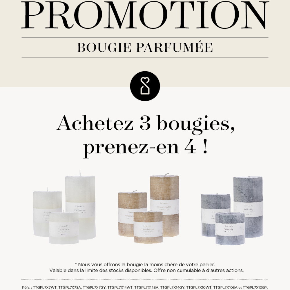 Muy Mucho / 4e bougie offerte pour l’achat de 3